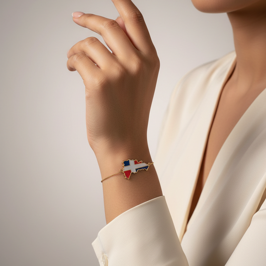 Pulsera Republica Dominicana Gold.