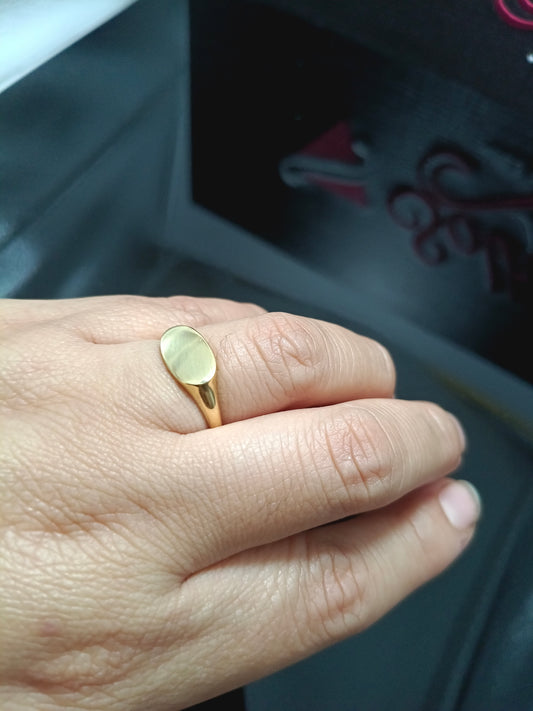 ANILLO PLATA 925 SELLO OVALADO APAISADO