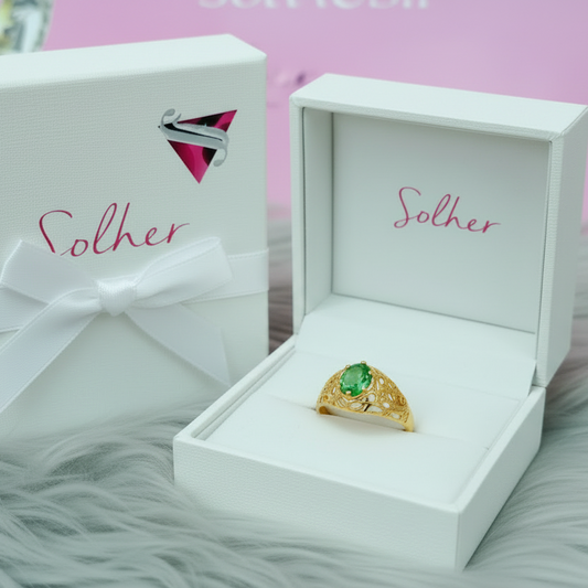 Anillo circón Peridot Gold.