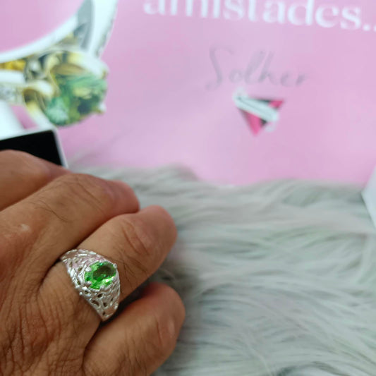 Anillo Circón Peridot Silver