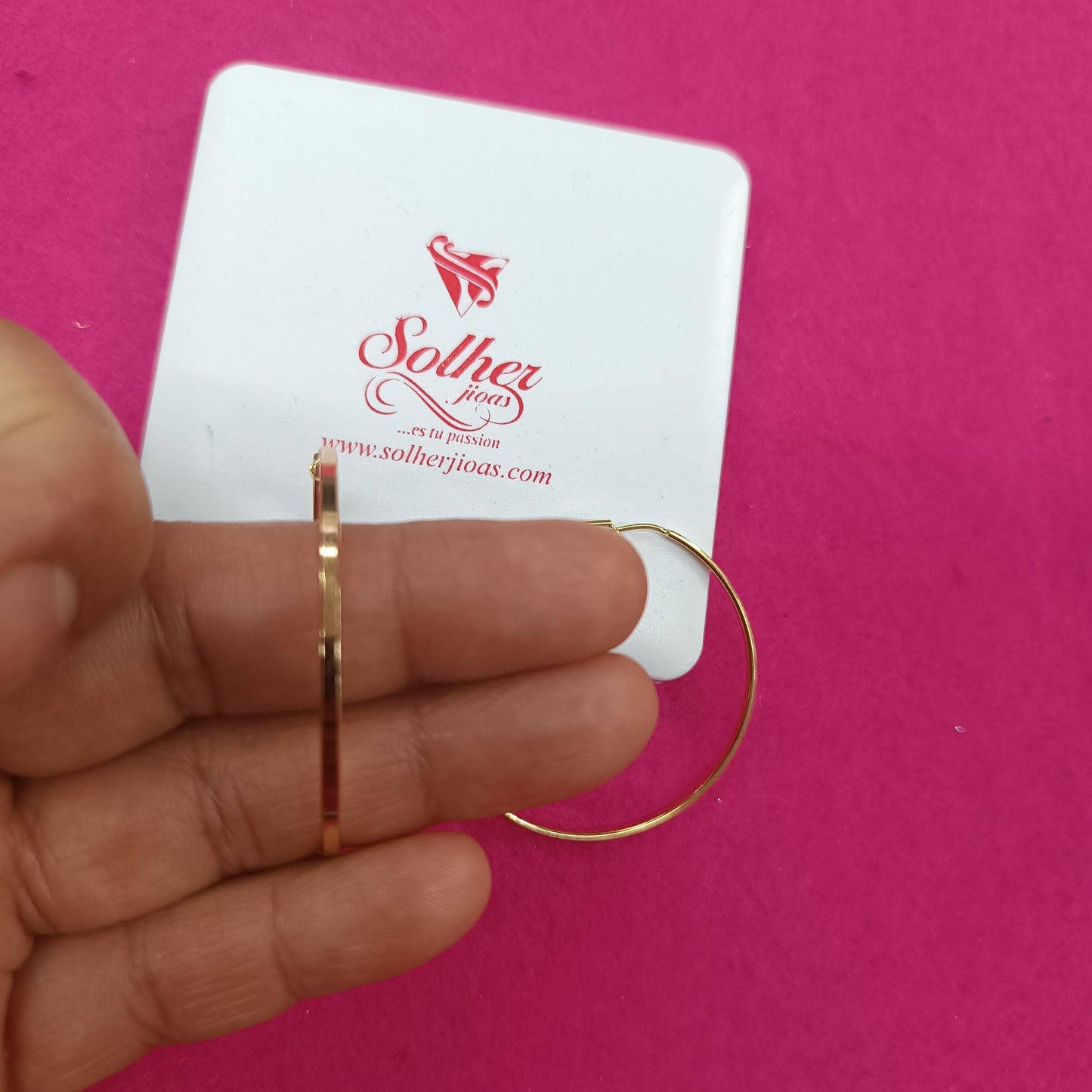 Argollas Hilo Cuadrado Tamaño M