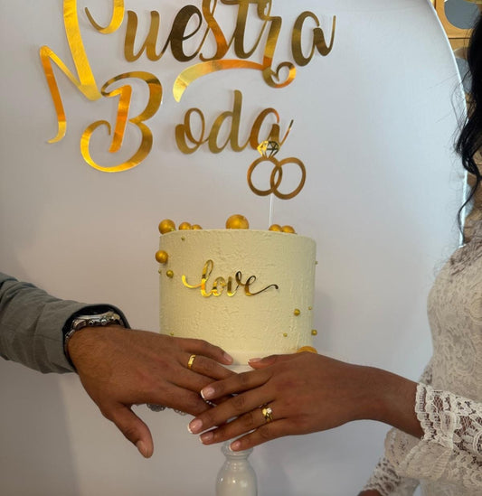 Alianzas TE QUIERO MUCHO personalizado 100% Oro de 18 kilates