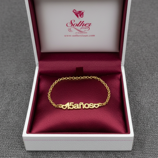 Pulsera 15 años gold.