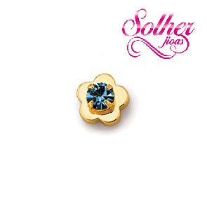 Pendientes Flor Con Mini Circón.