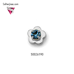 Pendiente para bebes Flor mini en plata