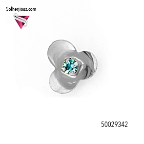 Pendiente para bebes en plata Flor de Primavera