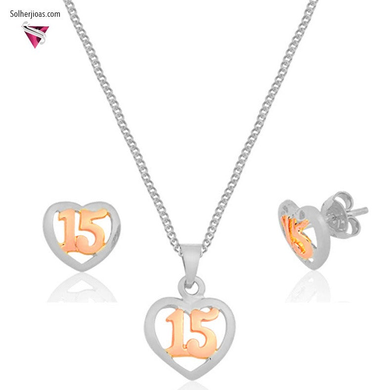 Conjunto Cor Quince Plata.