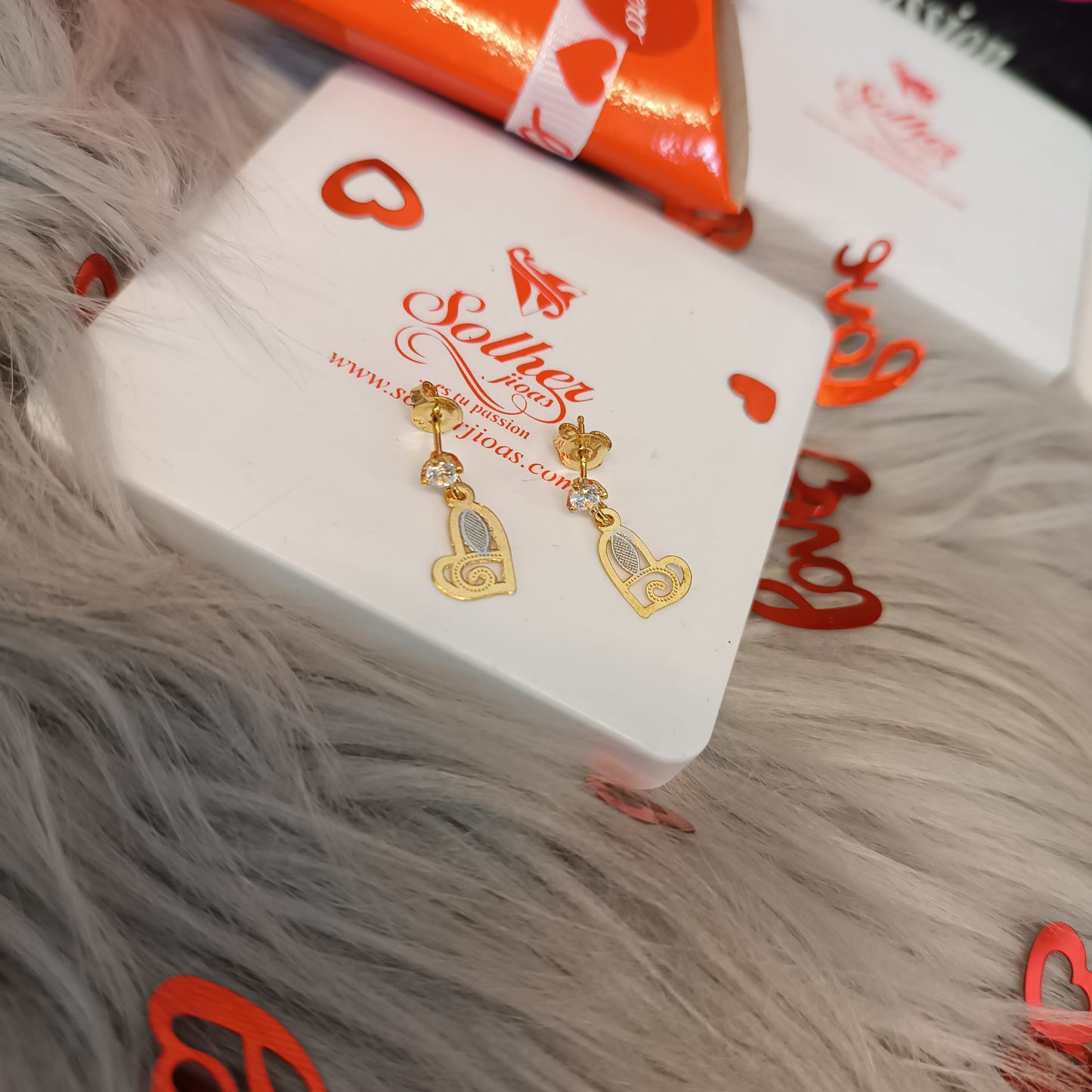 Pendientes Corazon relive de Amor