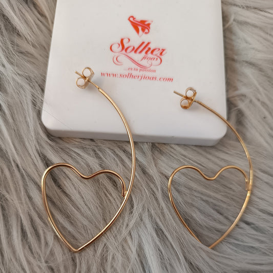 Argollas T.L Corazon Media Luna Gold.