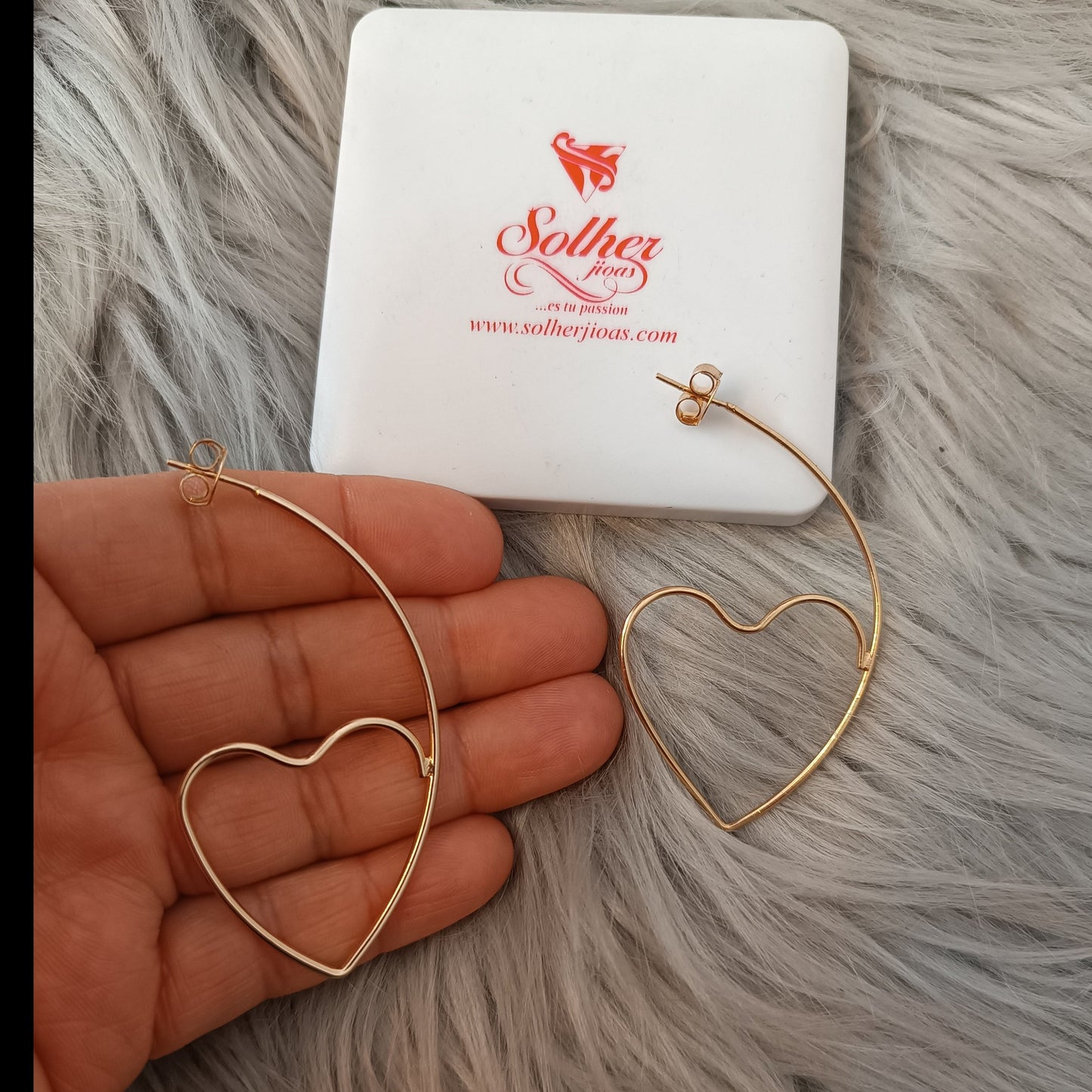 Argollas T.L Corazon Media Luna Gold.