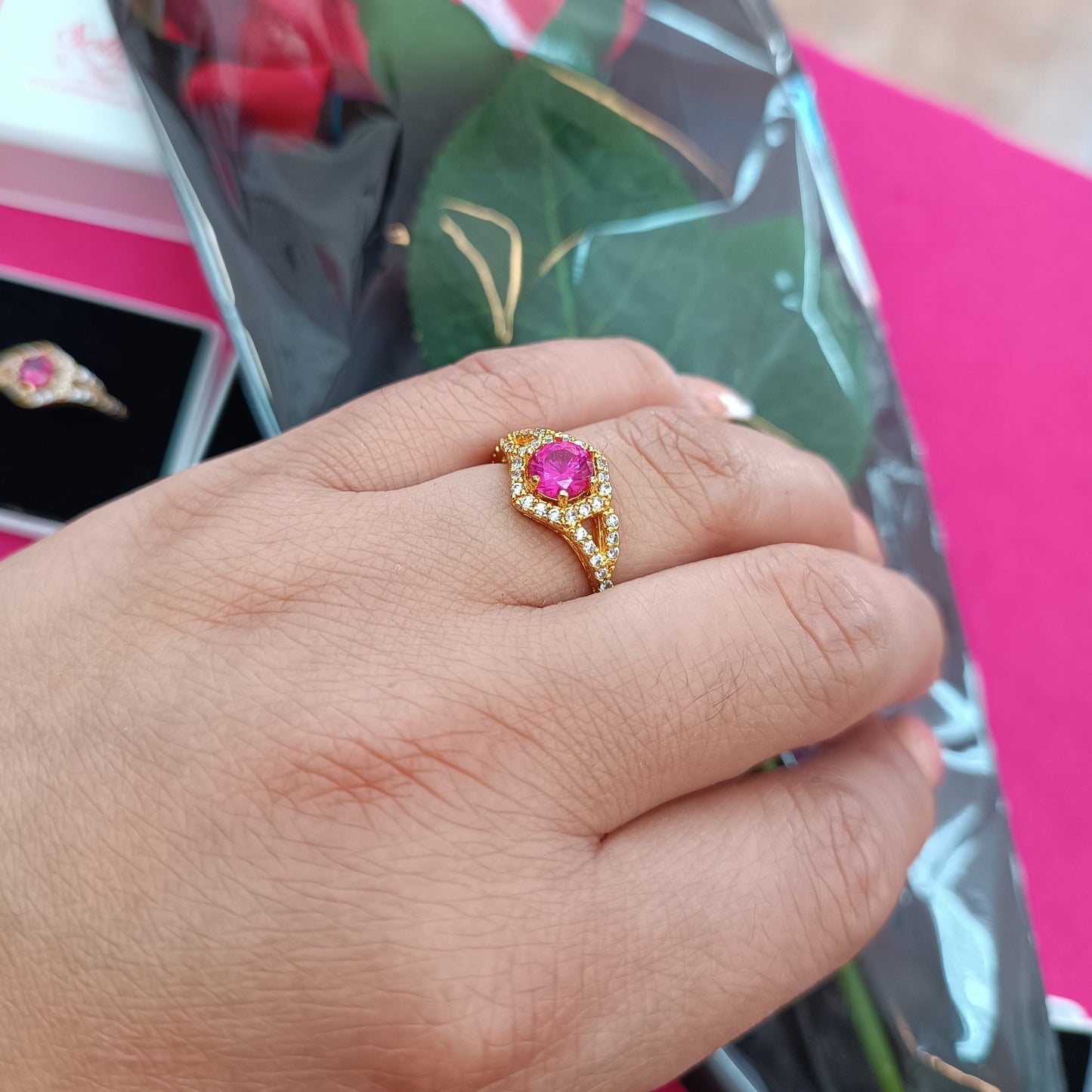 Anillo un sentimiento desdé el corazón gold