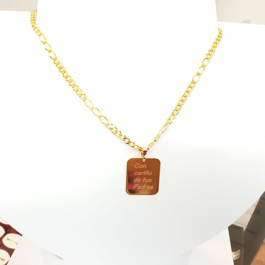 Cadena y Cuadrado Gold T.G