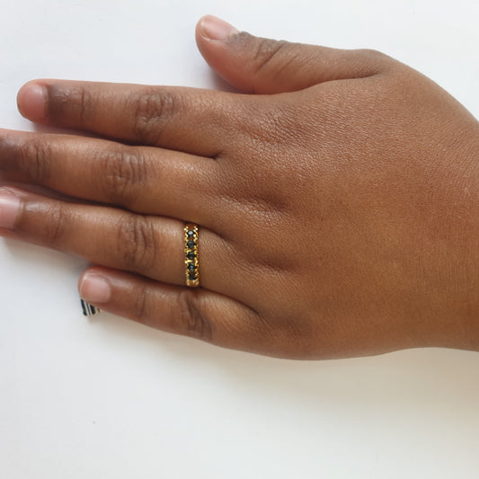 Anillo o Colgante Circonitas Aguamarina  Gold
