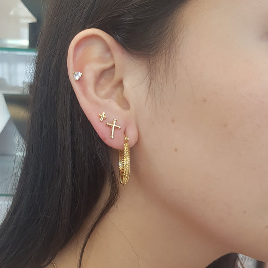 Pendientes Mini Cruz Gold.