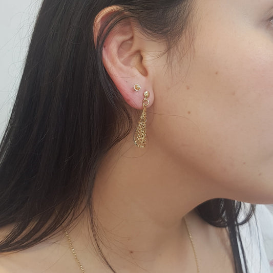 Pendientes Laberinto en diseño Filigrana Gold.