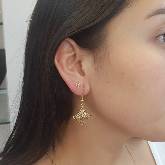 Pendientes Estrella en diseño Filigrana Gold