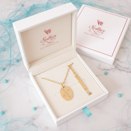 Conjunto Colgante y Pulsera Para Personalizar