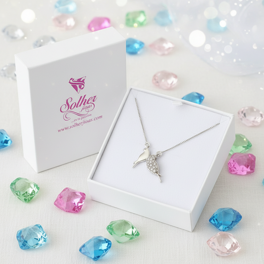 Gargantilla Dos Palomas Unidos con Amor.