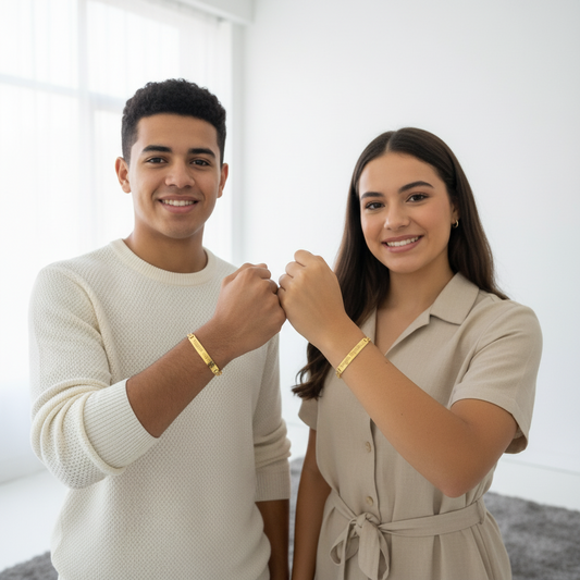 Conjunto dos pulseras para personalizar Ideal para amigos , hermanos o parejas