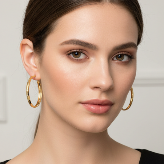 Argolla Relieve Flores Gold.