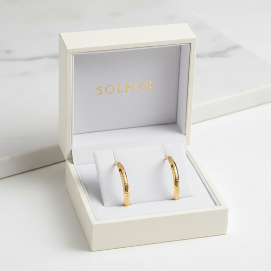 Argolla Relieve Flores Gold.