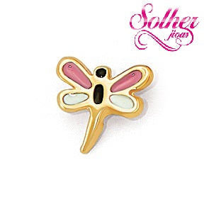 Pendientes LIBELULA Esmaltado Gold.