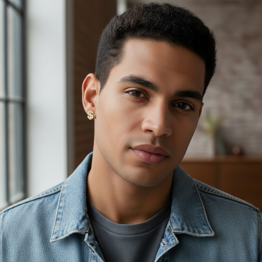 Pendientes Dólar  Gold con Circónitas .