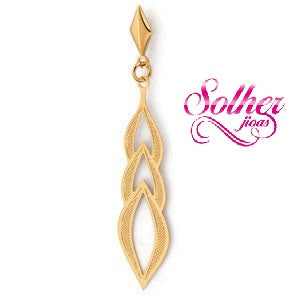 Pendiente Tres Gotas unidos Relieve.