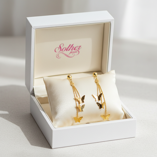 Pendiente Cuadro Mariposa Tamaño L