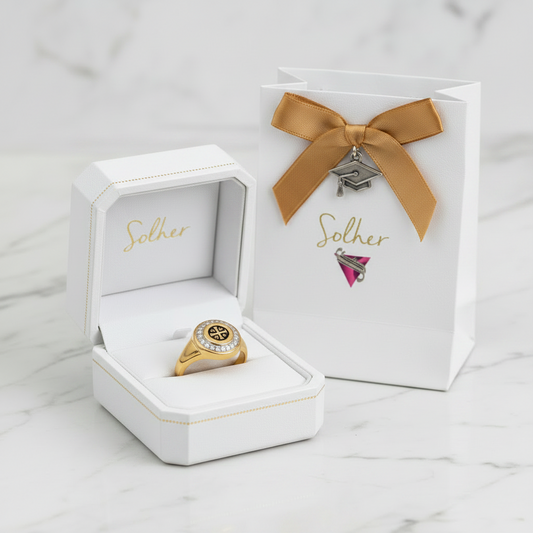 Anillo  Circonitas graduación 🎓 para niña Gold