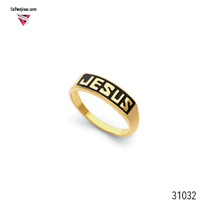 Anillo Jesus  Gold