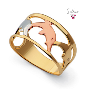 Anillo Delfín Tres  Gold