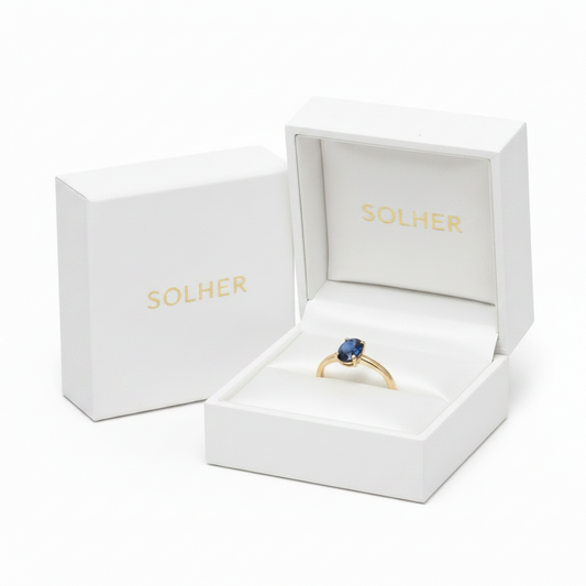 anillo Oval M zafiro