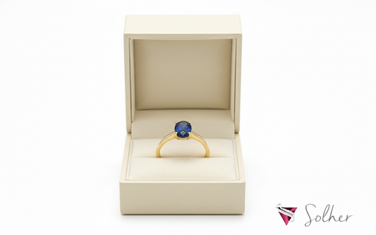 anillo Oval M zafiro