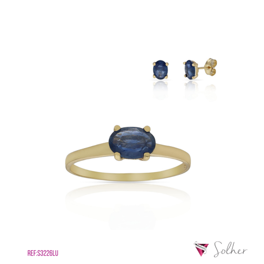 anillo Oval M zafiro