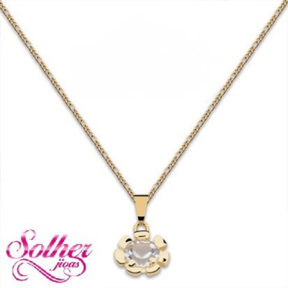 Gargantilla Girasoles Gold con Circón .