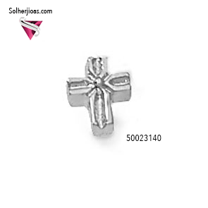 Pendientes Mini Cruz con Relieve Plata.