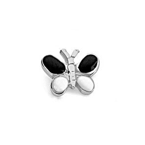 Pendientes Mariposa Esmaltado Plata.