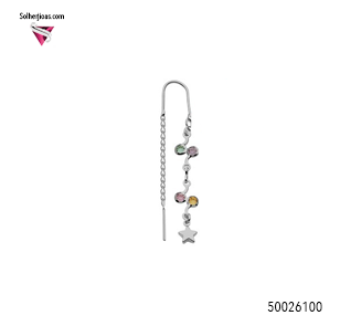 Pendientes Hilo Arco Iris Estrella   Silver.