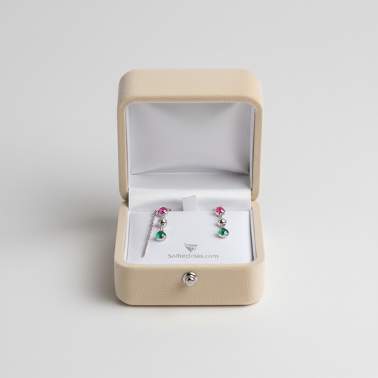 Pendientes Hilo Arcoris  Y Sol Silver.