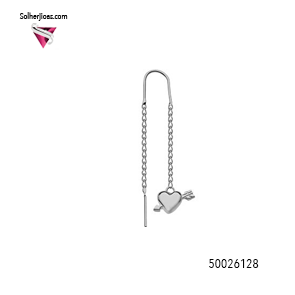 Pendientes Hilo Corazon Flechado Silver.