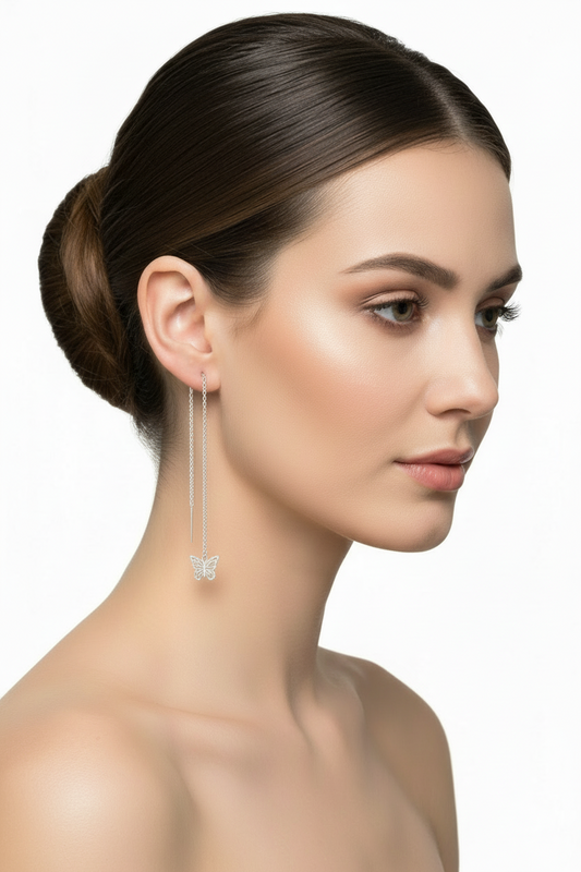 Pendientes Hilo Mariposa Silver