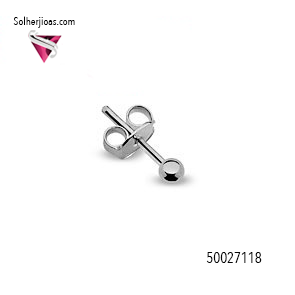 Pendientes Balín N:1 Cierre PRESION Plata.