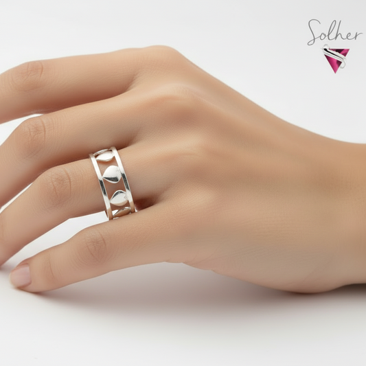 Anillo Tres Corazones  Plata