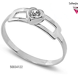 Anillo Corazon Circonitas  Plata