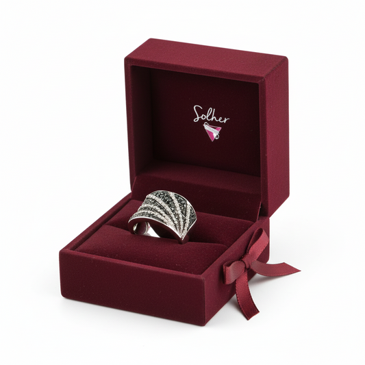 Anillo  Li Black Plata.