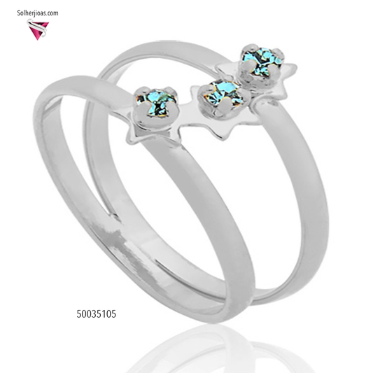 Anillo Tres Estrellas  Plata