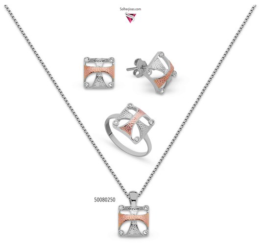 Conjunto Darlyer  Plata con Circónitas Finas .