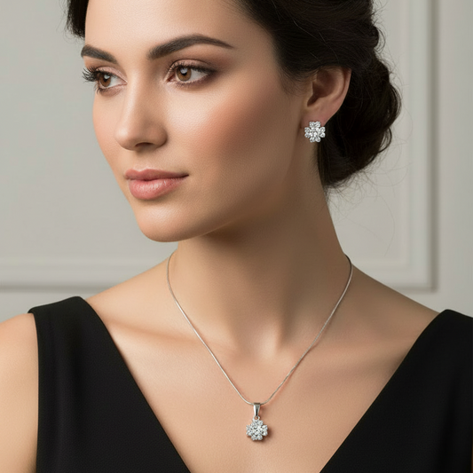 Conjunto Marisol Plata con Circónitas Finas  .