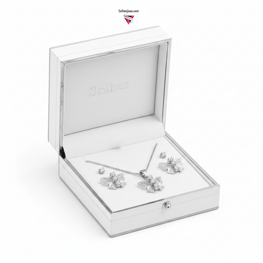 Conjunto de lazos con Circonitas Plata.